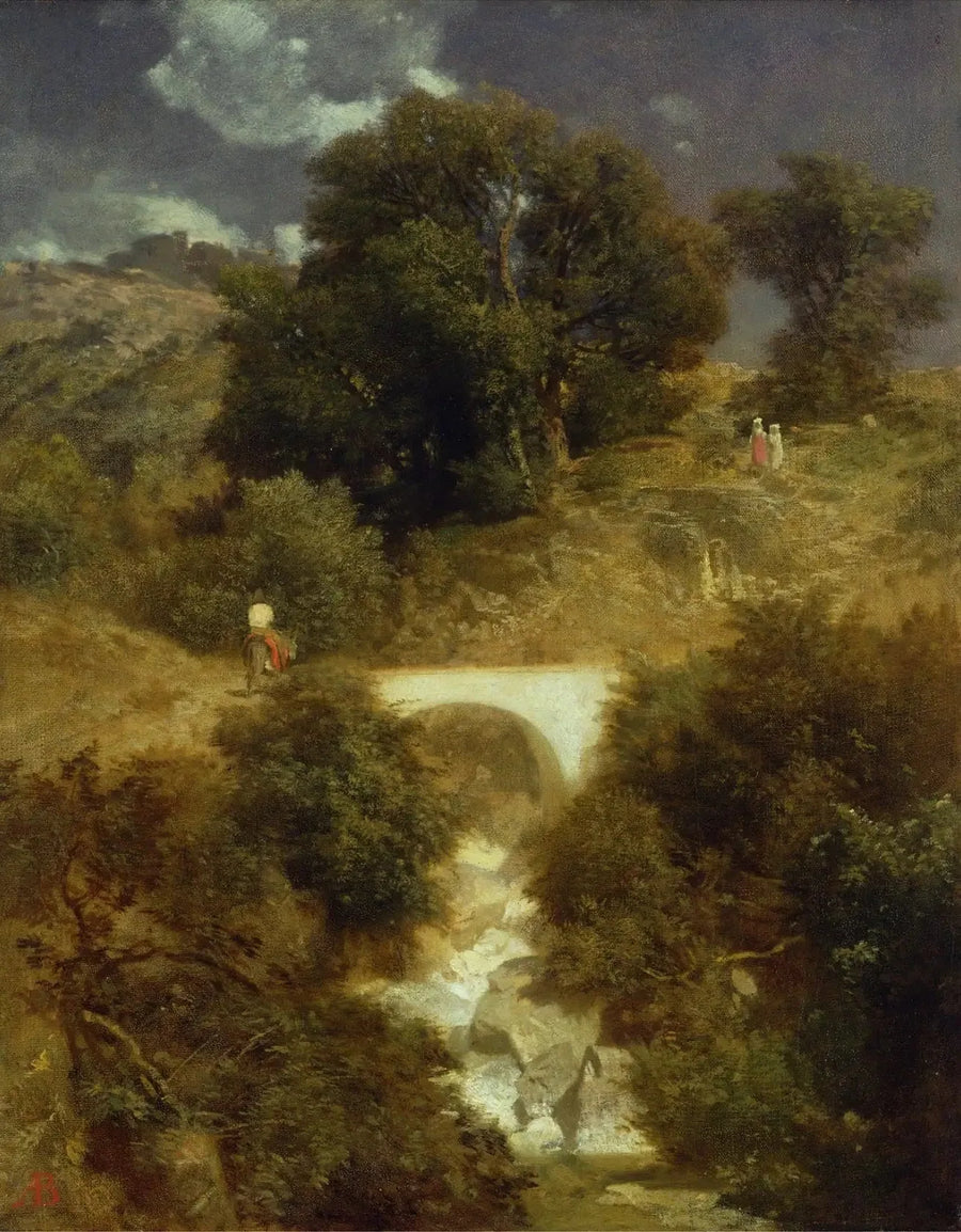 Roomalainen maisema joen yli - Arnold Böcklin