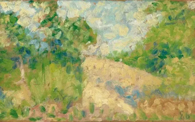 Vaaleanpunainen maisema - Georges Seurat