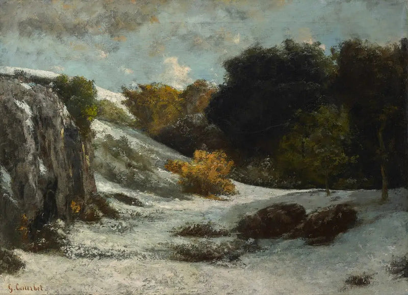 Lumisateen maisema - Gustave Courbet