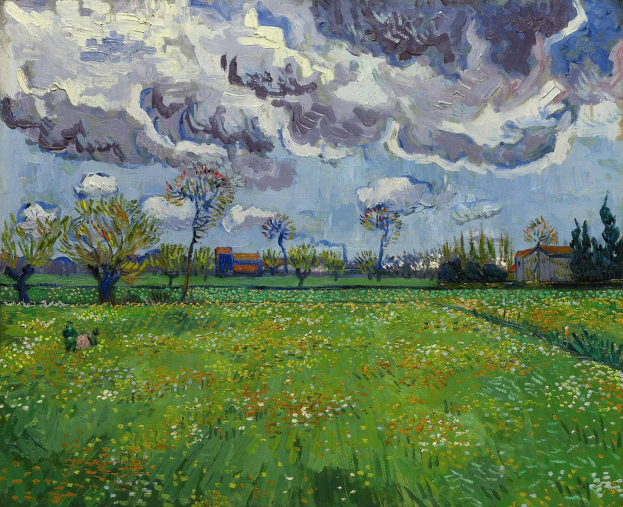 Maisema myrskyisän taivaan alla - Vincent van Gogh