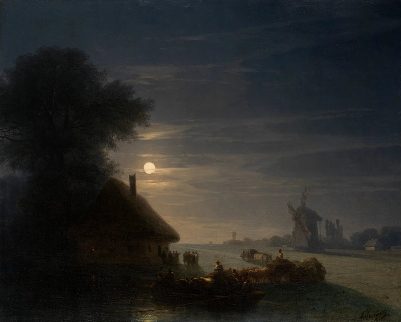 Ukrainan maisema yöllä - Ivan Aïvazovski
