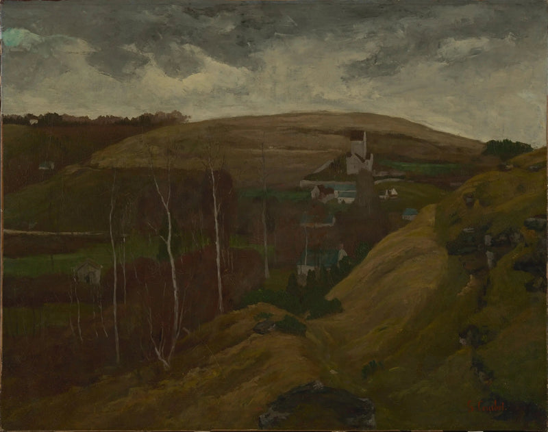 Kukkulamaisema - Gustave Courbet