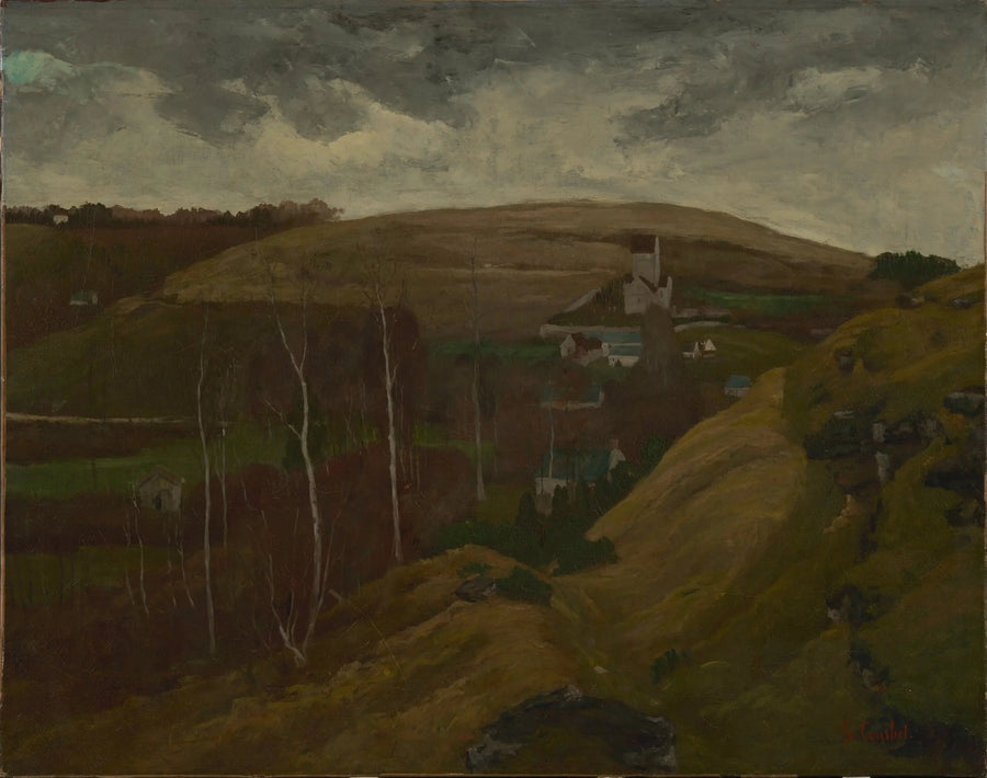 Kukkulamaisema - Gustave Courbet