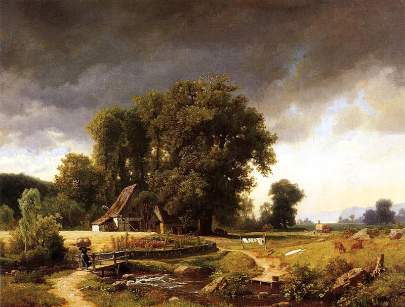 Länsi-Preussin maisema - Albert Bierstadt