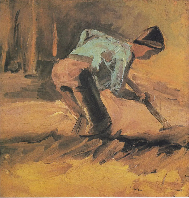 Maanviljelijä kaivamassa - Vincent van Gogh
