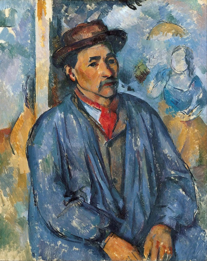 Maanviljelijä sinisessä takissa - Paul Cézanne