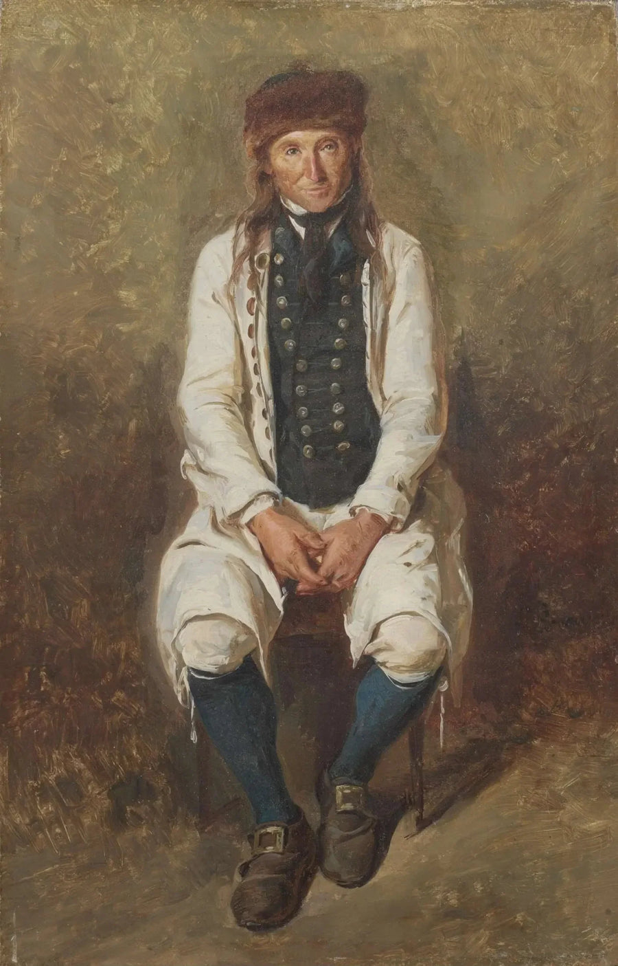 Hesseen pukeutunut maanviljelijä - Ludwig Knaus