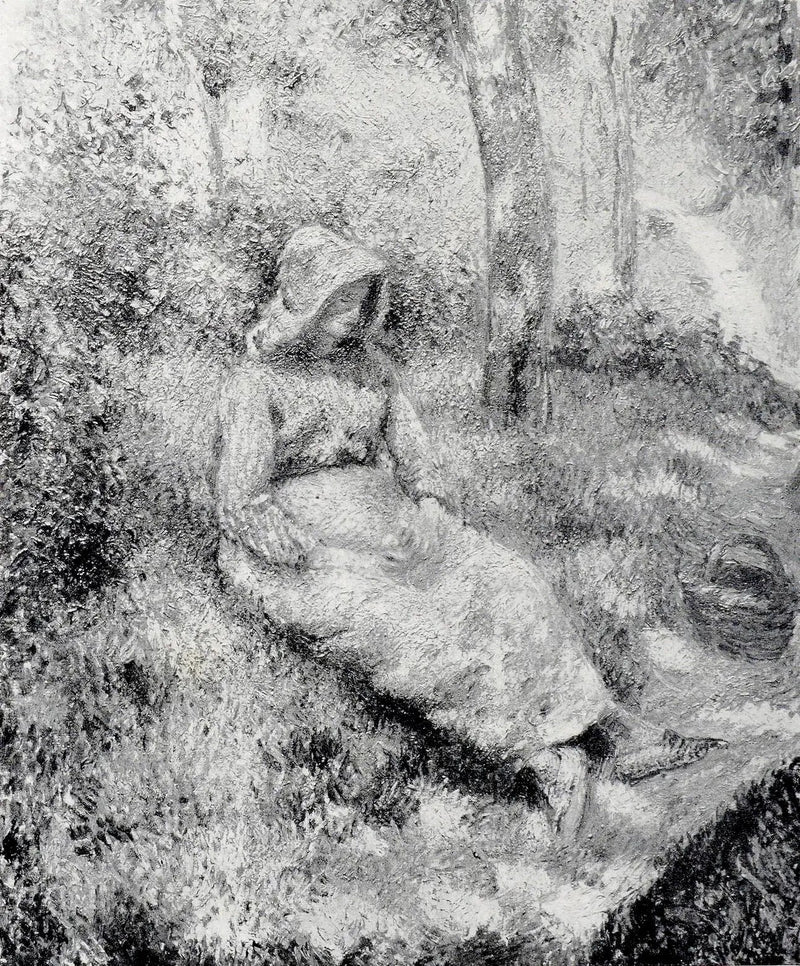 Istuva maatyöläinen - Camille Pissarro