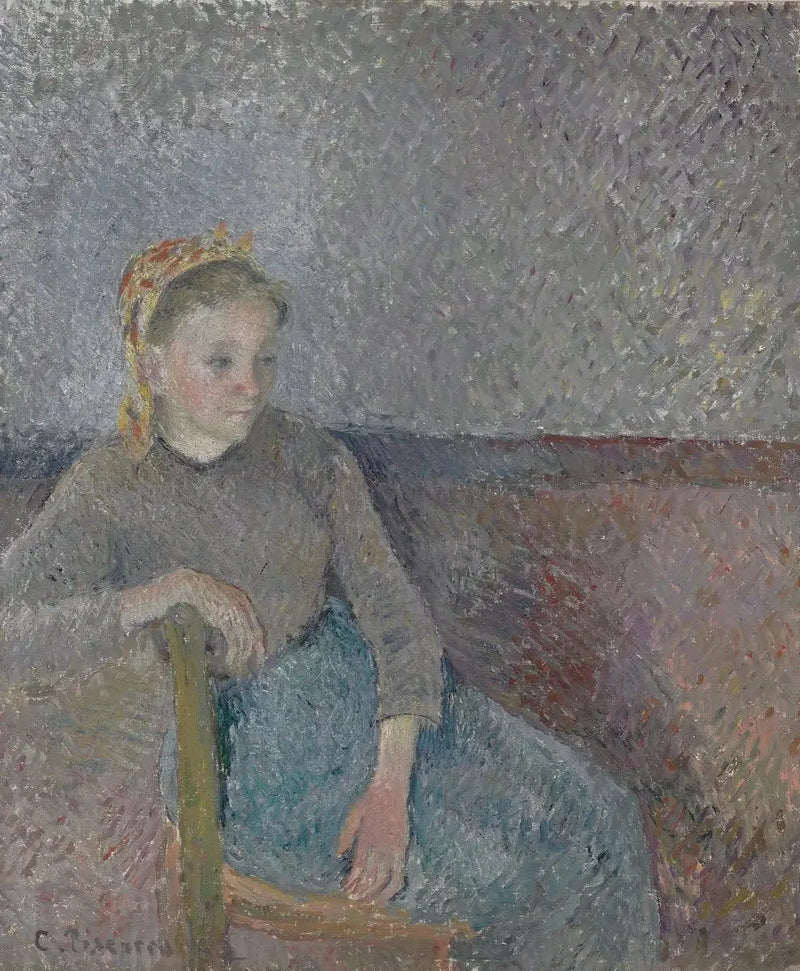 Istuva maatyöläinen - Camille Pissarro