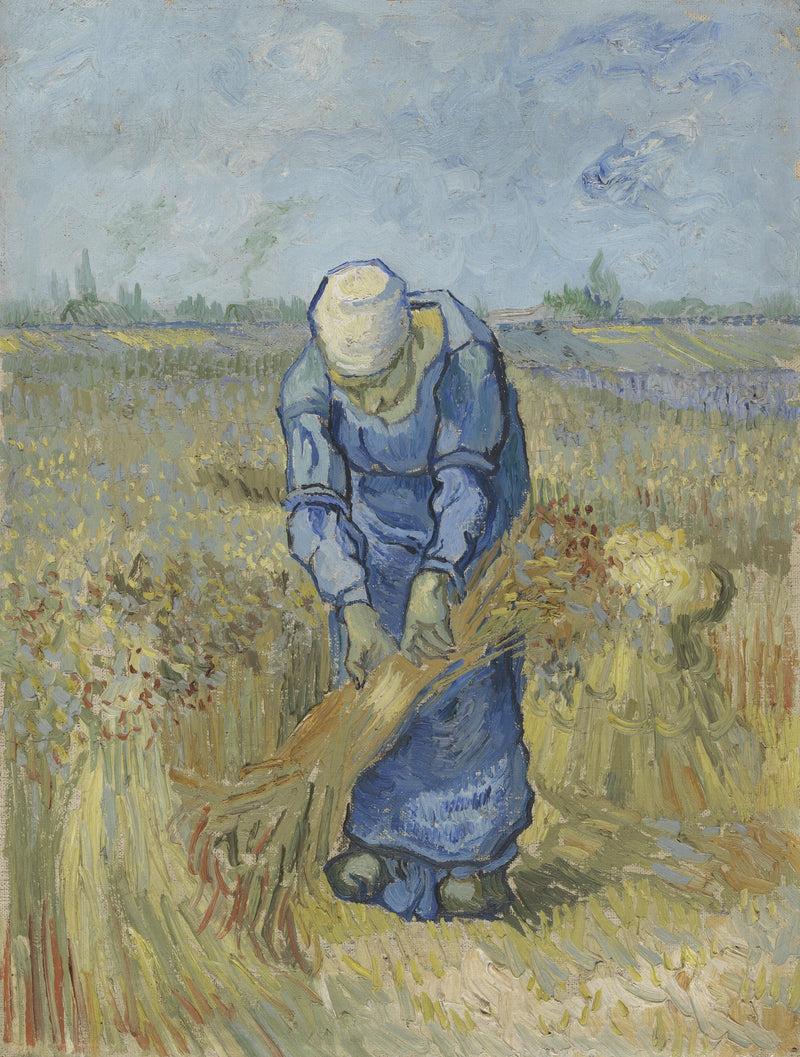 Maalaisnainen sitomassa kimppuja (Millet'n mukaan) - Vincent van Gogh