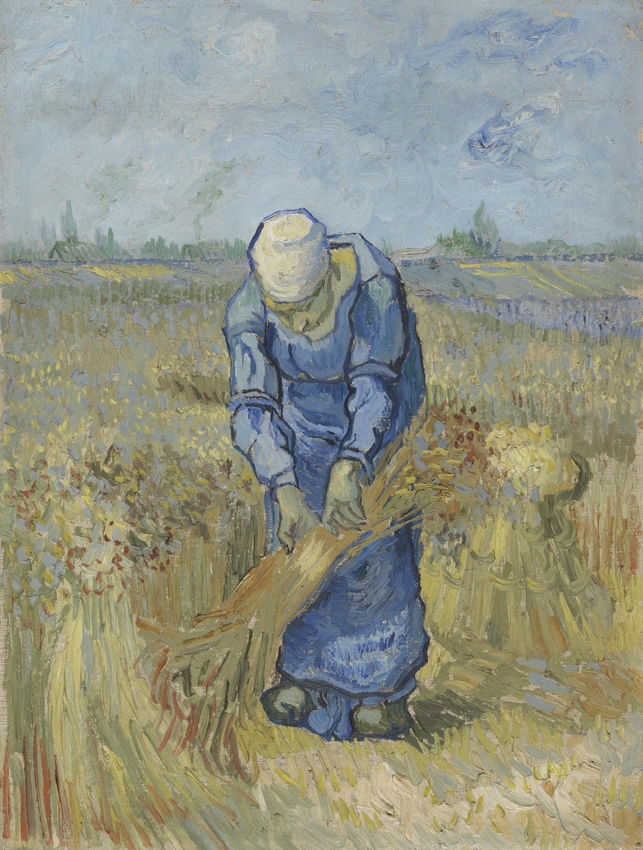 Maalaisnainen sitomassa kimppuja (Millet'n mukaan) - Vincent van Gogh