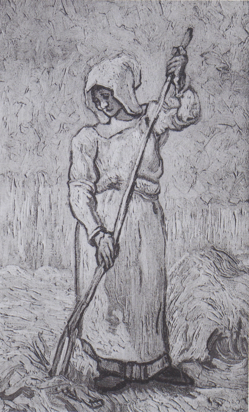 Maalaisnainen haravan kanssa (Millet'n mukaan) - Vincent van Gogh