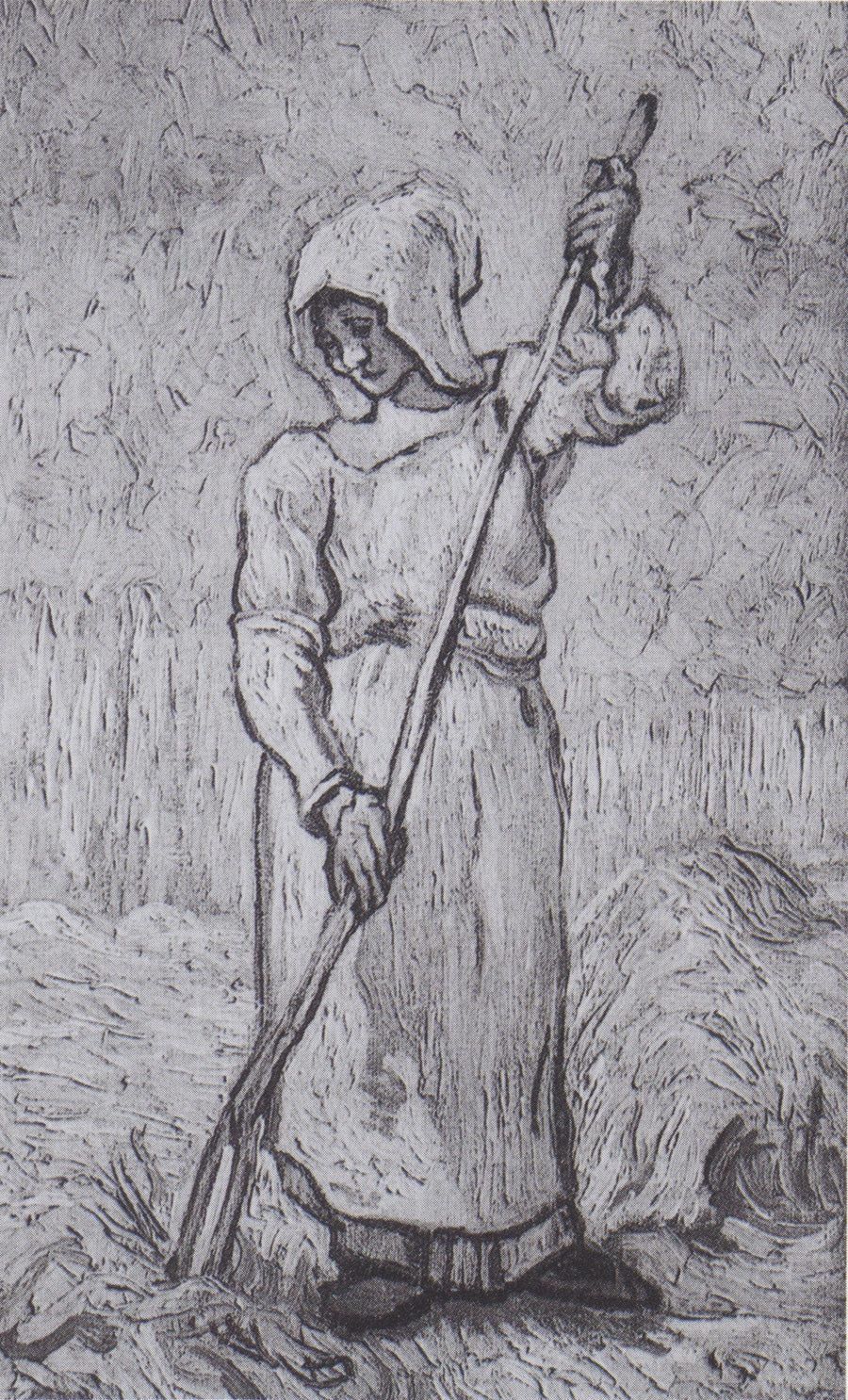 Maalaisnainen haravan kanssa (Millet'n mukaan) - Vincent van Gogh