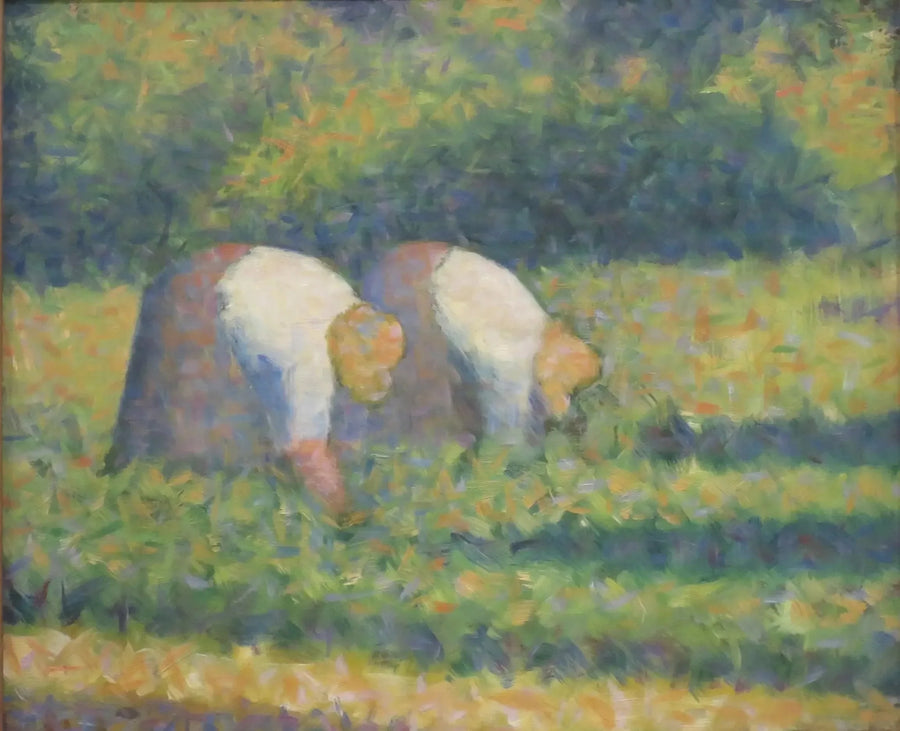 Maalaisnaisia työssä - Georges Seurat