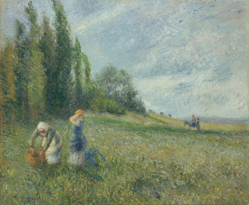 Maalaisnaisia pelloilla, Pontoise - Camille Pissarro