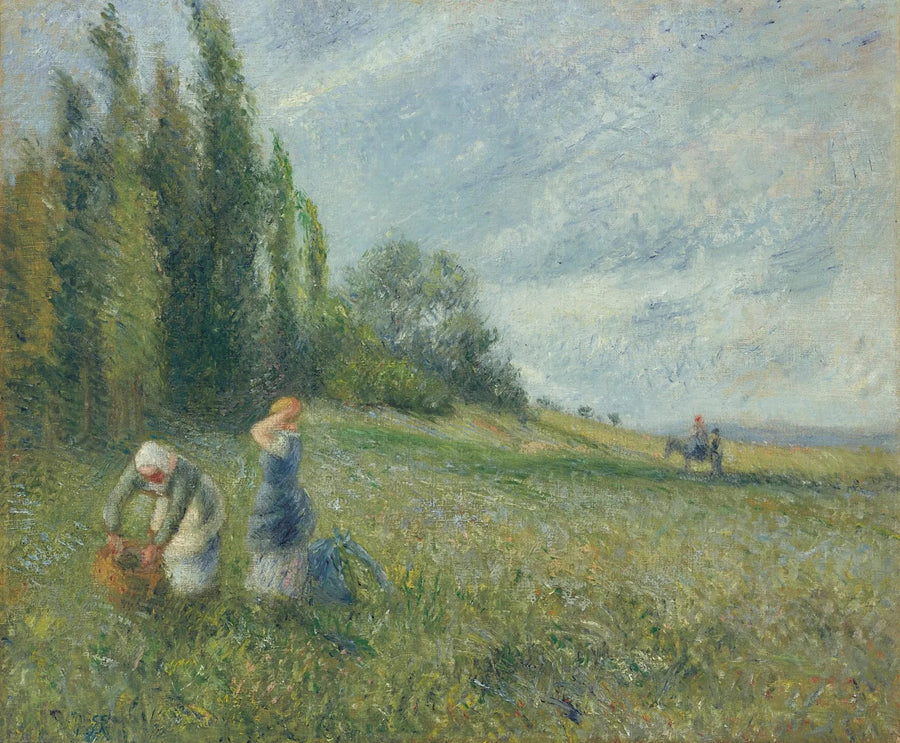 Maalaisnaisia pelloilla, Pontoise - Camille Pissarro