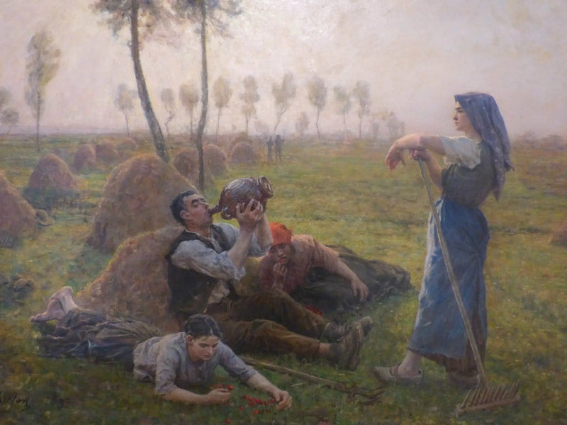 Maatilalaiset levossa - Jules Breton