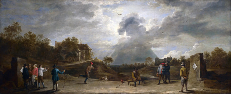 Maanviljelijät jousiammunnassa - David Teniers nuorempi