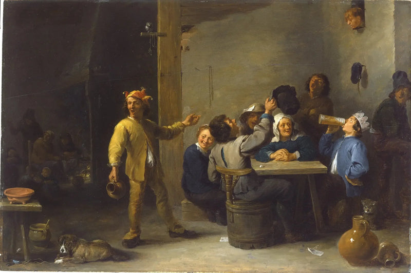 Maanviljelijät juhlimassa kahdestoista yötä - David Teniers nuorempi