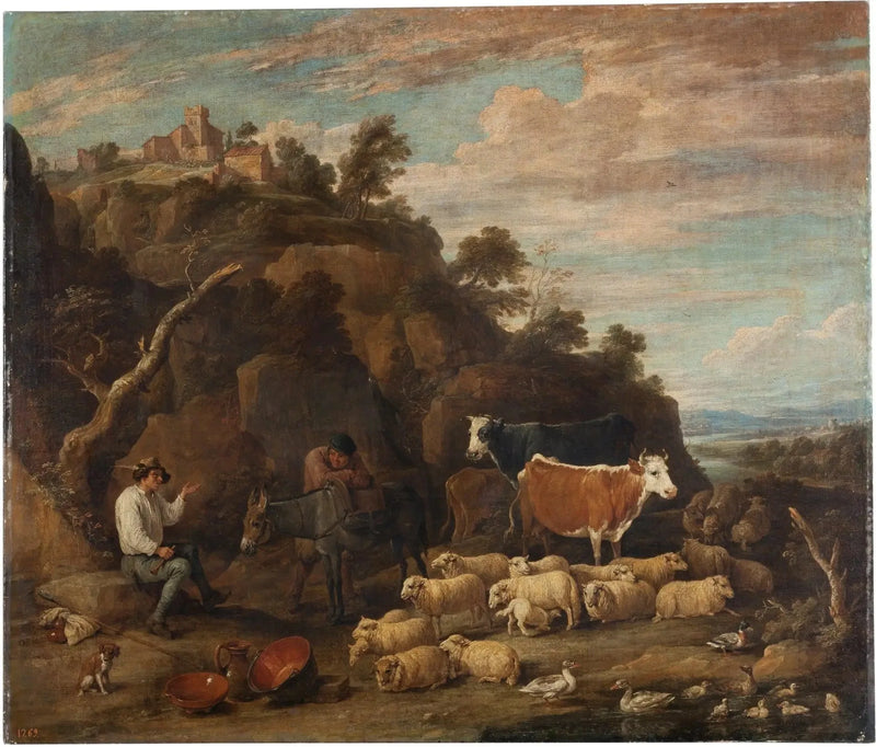 Puhuttelevat maanviljelijät - David Teniers nuorempi