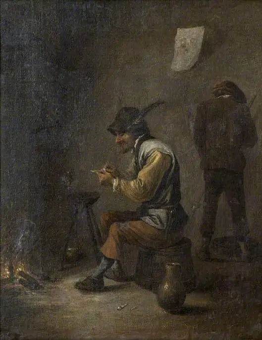 Maatilalaiset sisätilassa - David Teniers nuorempi