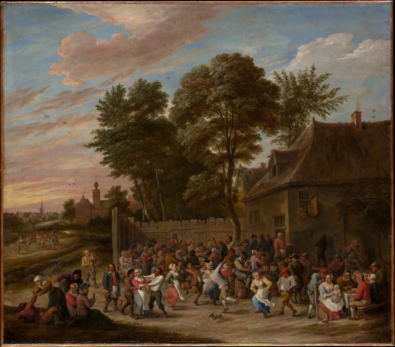 Maatalaiset tanssimassa ja juhlimassa - David Teniers nuorempi