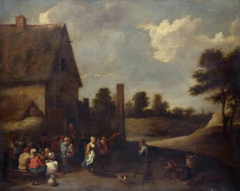 Maatilaiset juhlassa - David Teniers nuorempi