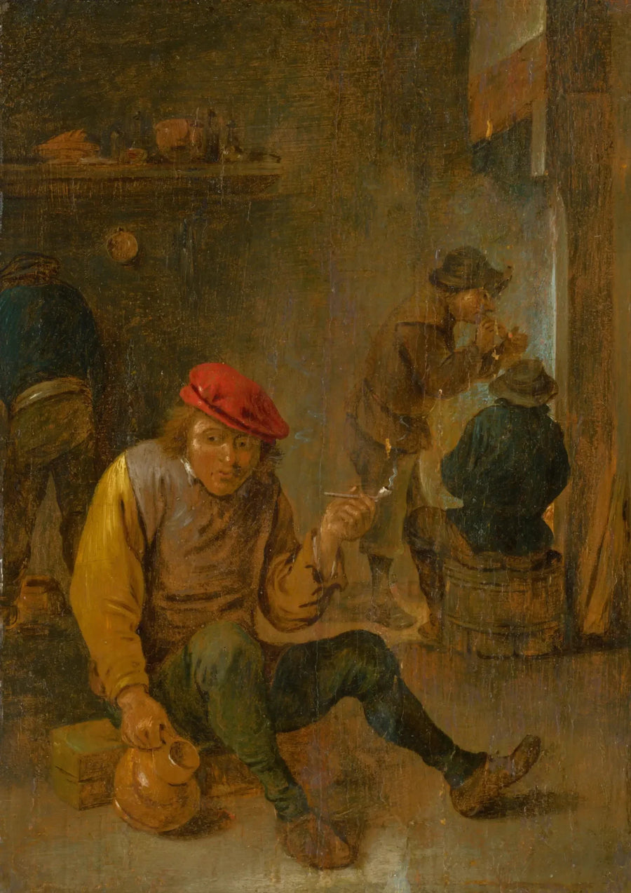 Maatalaiset tupakoijat (piippu tupakoijat) - David Teniers nuorempi