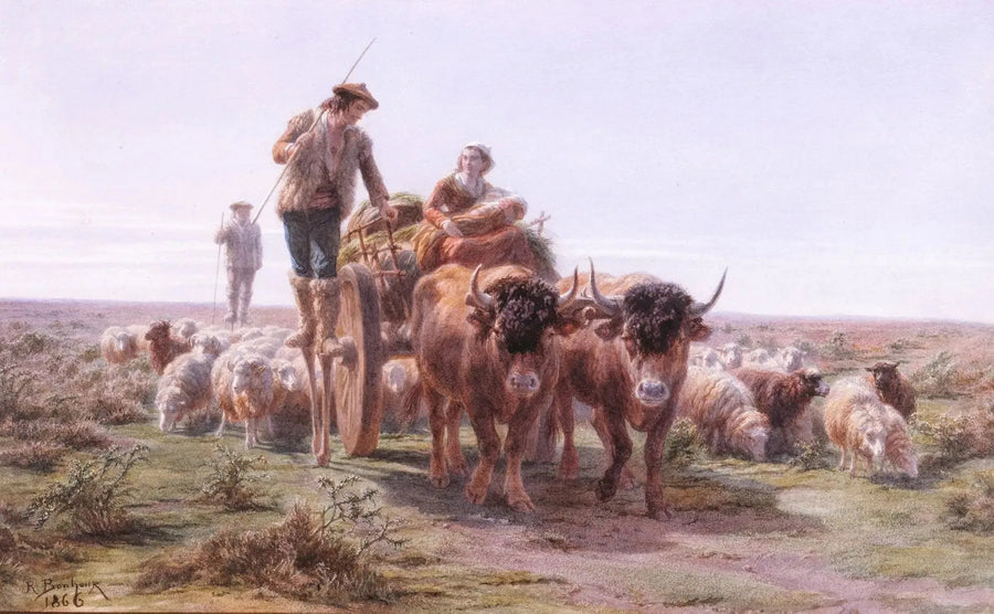 Maalaiskyläläiset menossa markkinoille - Rosa Bonheur