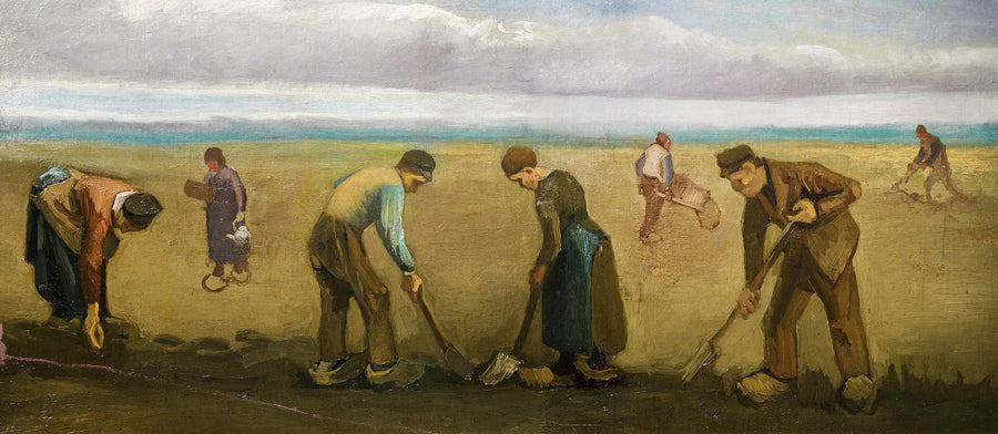 Maanviljelijät istuttavat perunoita - Vincent van Gogh