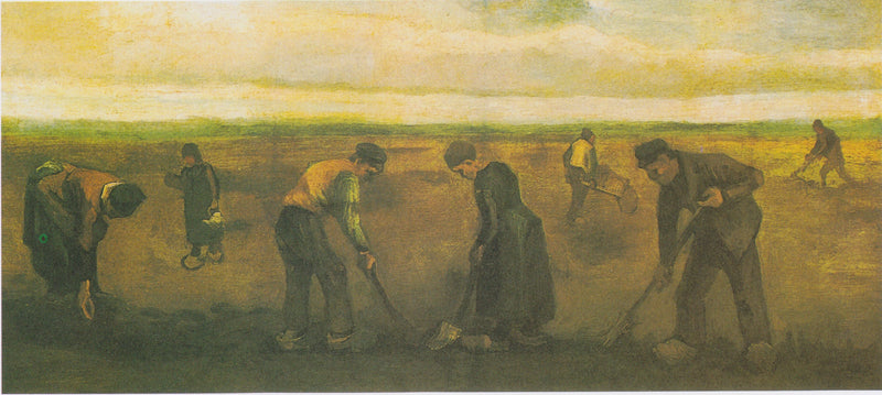 Maanviljelijät istuttavat perunoita - Vincent van Gogh