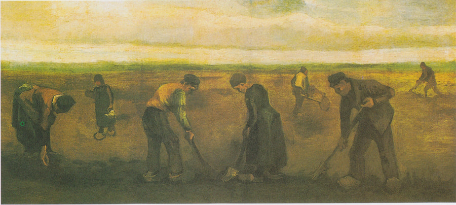 Maanviljelijät istuttavat perunoita - Vincent van Gogh