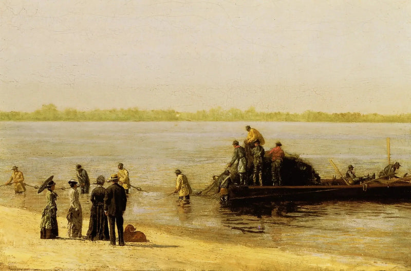 Gloucesterin alospyynti Delaware-joella - Thomas Eakins
