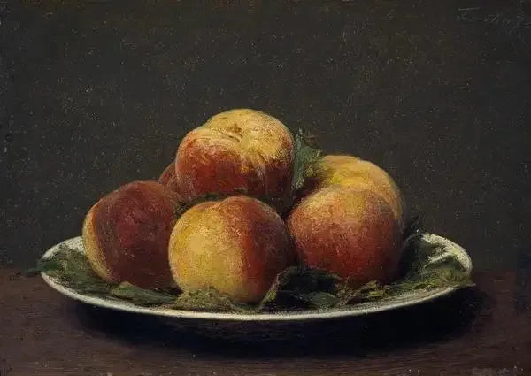 Persikoita lautasella - Henri Fantin-Latour
