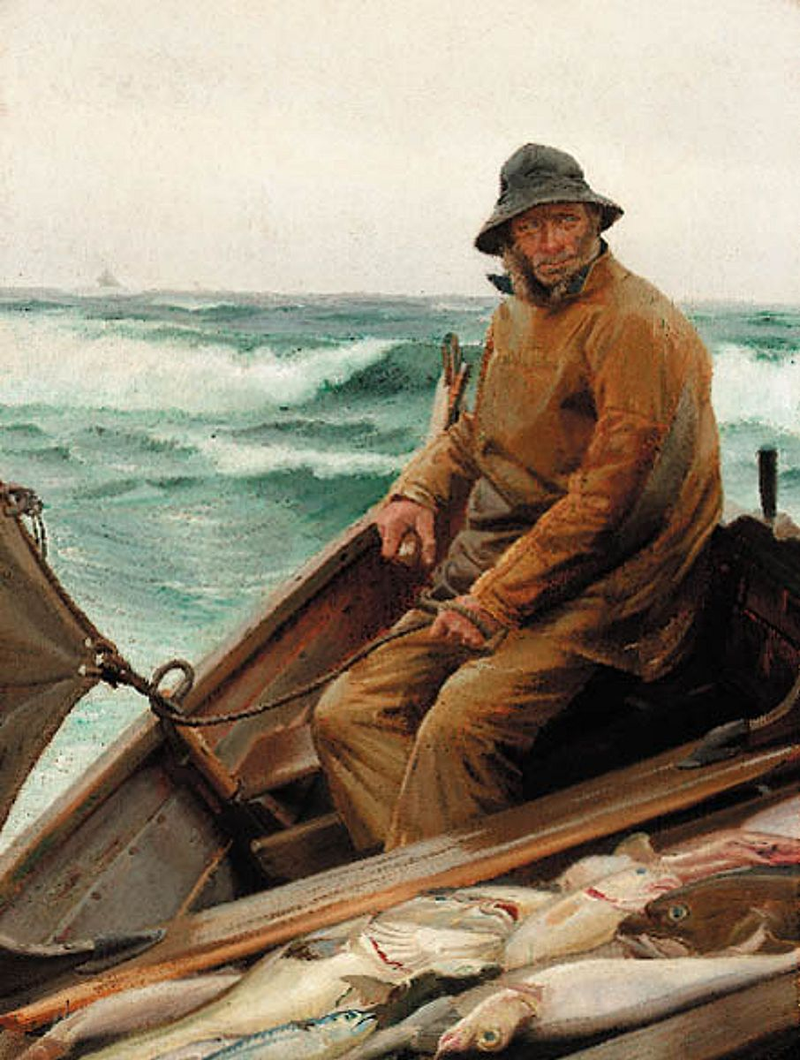 Kalastaja palaamassa töistä. - Michael Peter Ancher