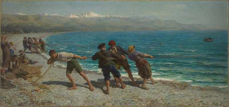Kalastajat Mentonissa - Jules Breton
