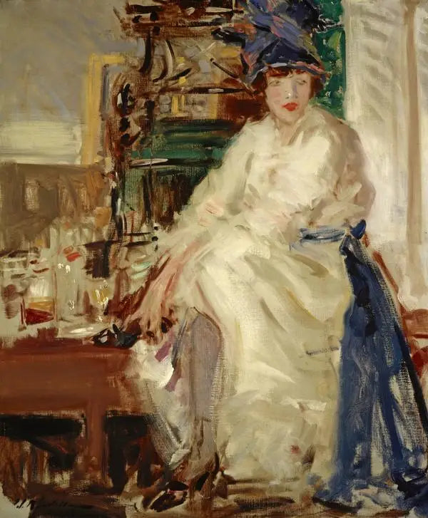 Peggy sininen ja valkoinen - Francis Cadell