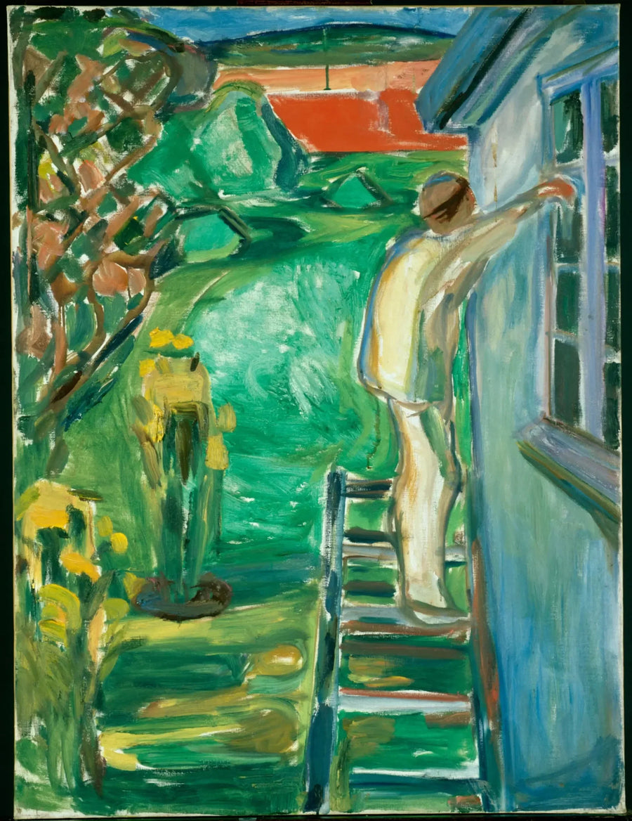 Maalari seinän vieressä - Edvard Munch