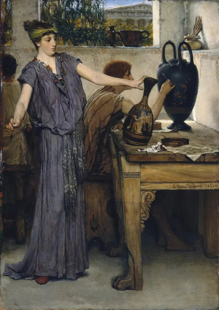 Peintres de vases étrusques - Lawrence Alma-Tadema image 1 copie de tableau peinte à la main