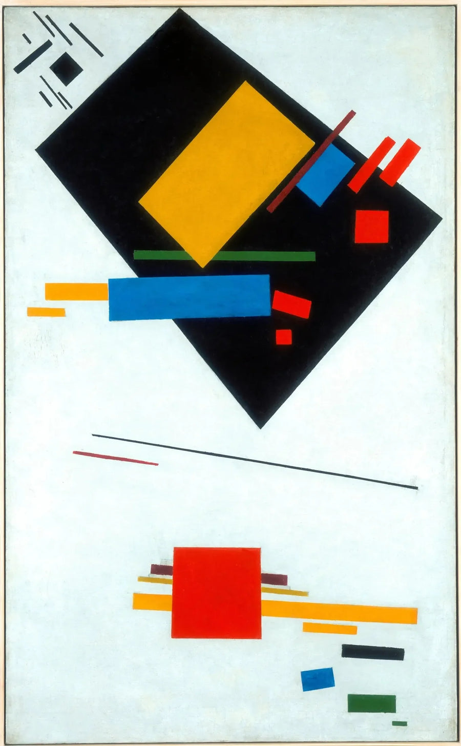 Suprematistinen maalaus (musta trapetsi ja punainen neliö) - Kazimir Malevich