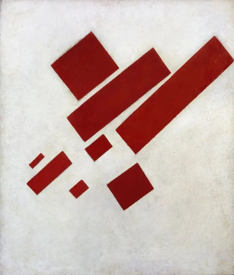Suprematistinen maalaus: kahdeksan punaista suorakulmiota - Kazimir Malevich