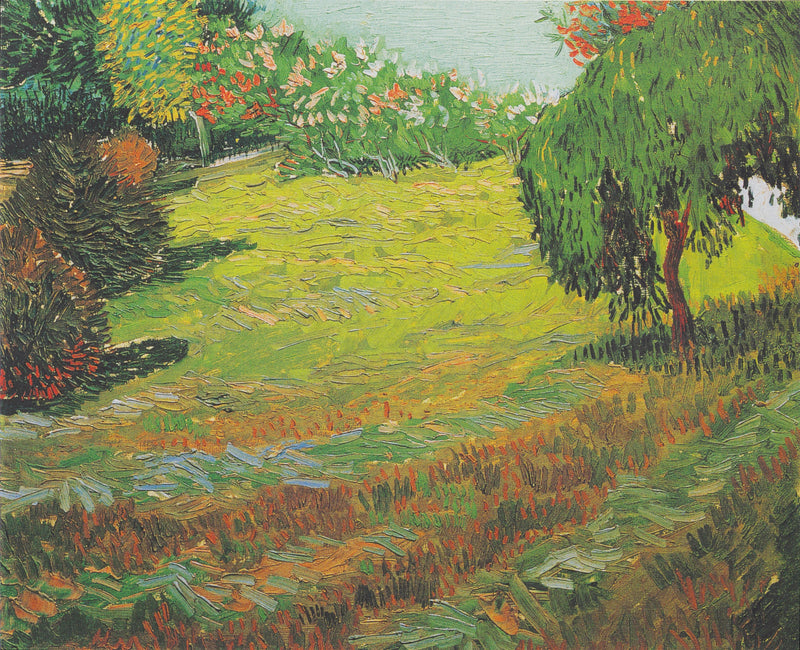 Auringonpaisteinen nurmikko julkisessa puistossa - Vincent van Gogh