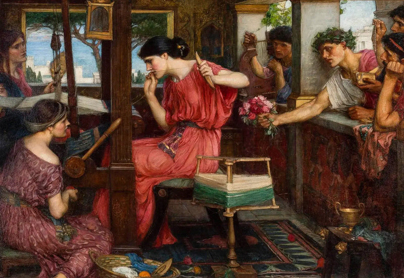 Penelope ja kosijat - John William Waterhouse