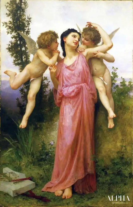 Pensées tendres - William Bouguereau - Reproductions de tableaux et peintures haut de gamme