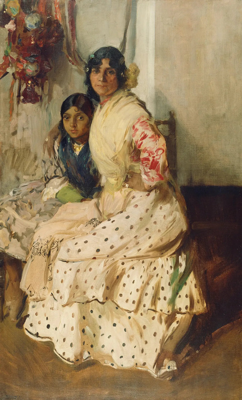 Pepilla gitana ja hänen tyttärensä - Joaquín Sorolla