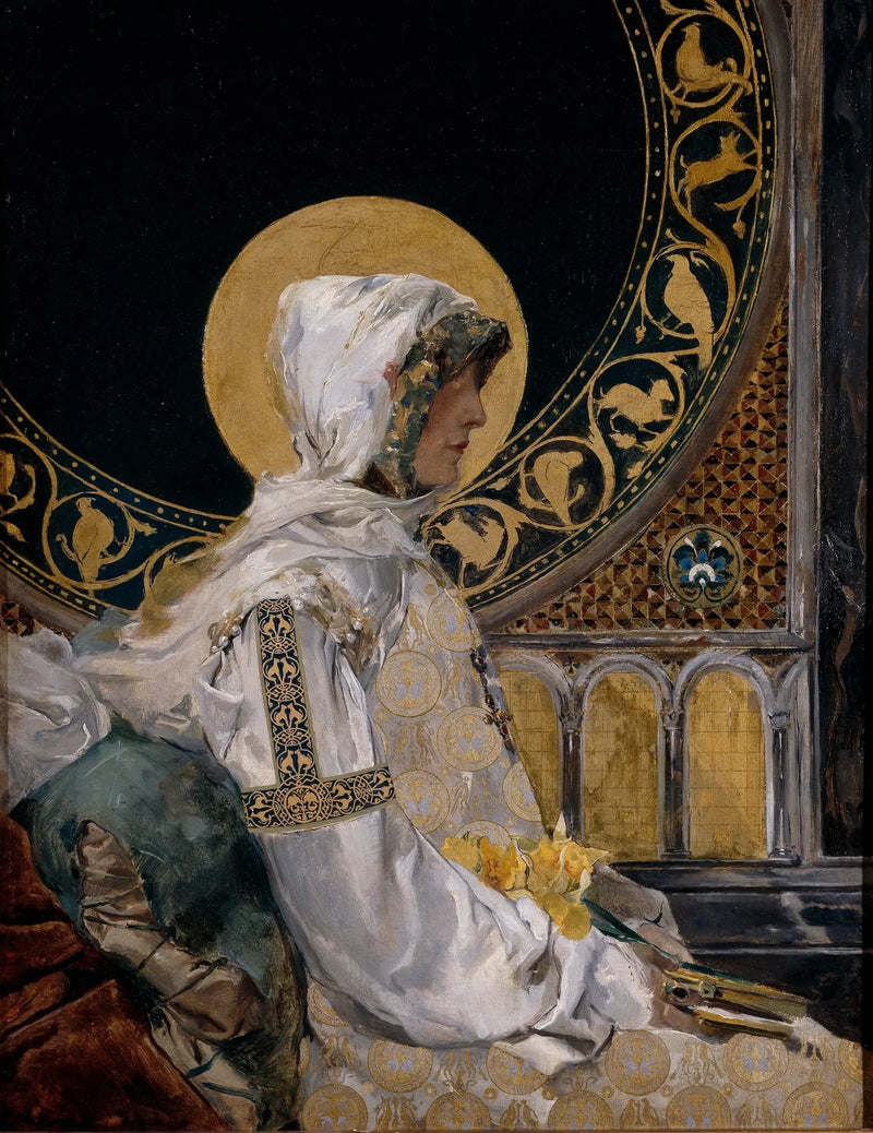 Joulupukki rukouksessa - Joaquín Sorolla