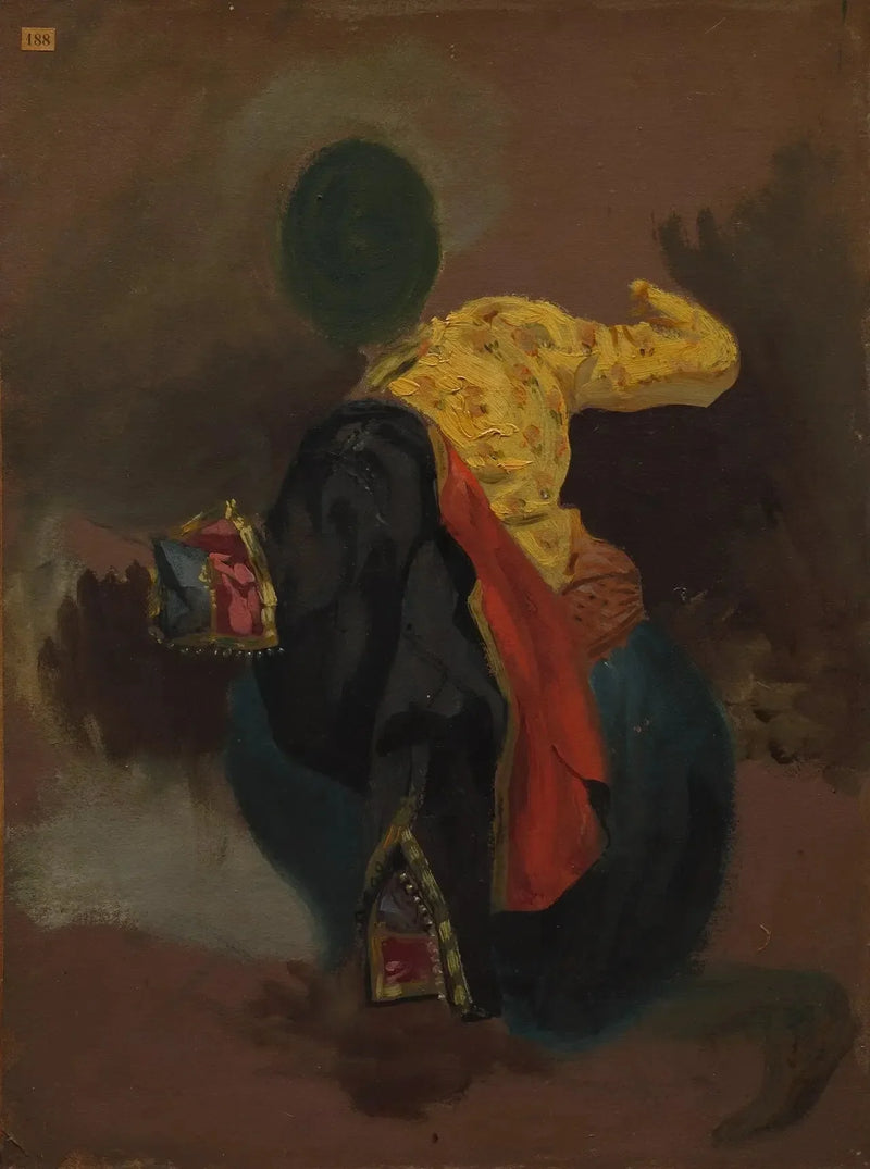 Turkilaisessa puvussa oleva hahmo - Eugène Delacroix