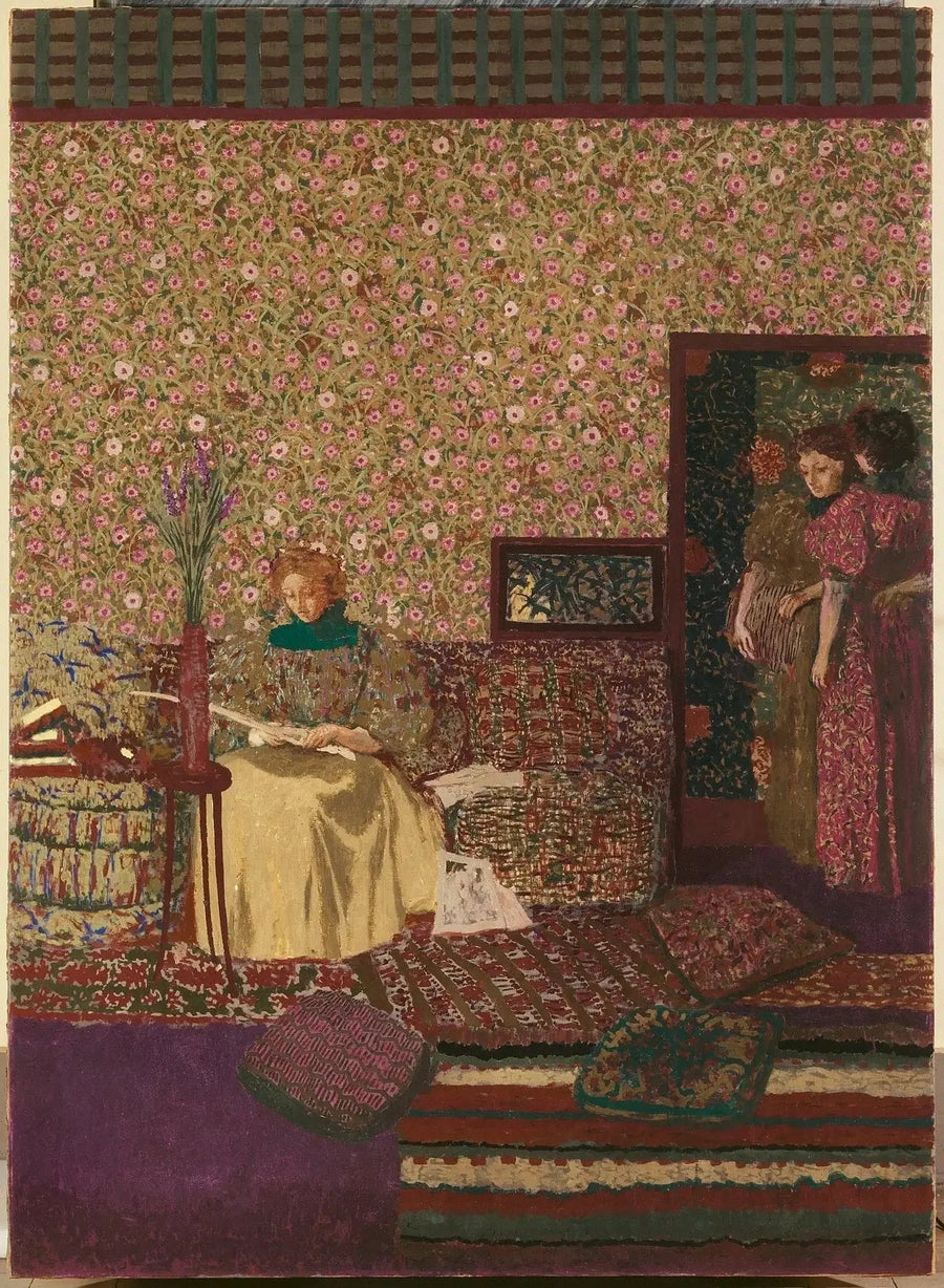 Henkilöhahmoja sisätilassa. Yksityisyys - Édouard Vuillard