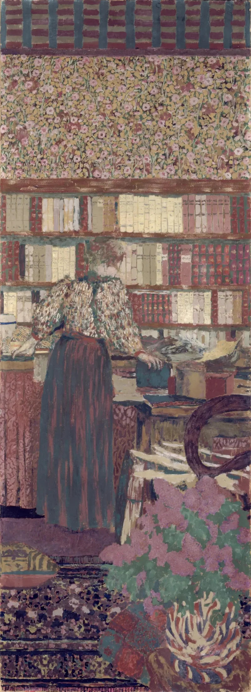 Henkilöhahmoja sisätilassa. Kirjojen valinta - Édouard Vuillard