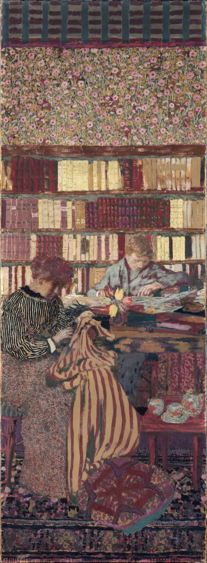 Henkilöhahmoja sisätilassa. Työ - Édouard Vuillard
